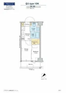 プラウドフラット墨田曳舟ディアージュ【1階】の間取り