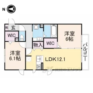 四季の風B棟【1階】の間取り