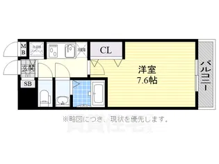 Luxe神戸WEST【5階】の間取り