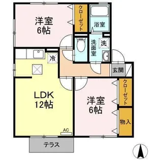 ドエル・ノア【1階】の間取り