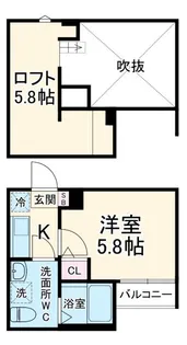 アンソレイユ【1階】の間取り