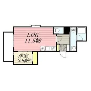 アヴァンティ久留米中央【2階】の間取り