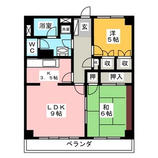 エクセルプラザ【5階】の間取り