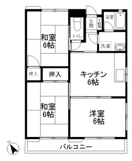 スカイコーポ【2階】の間取り