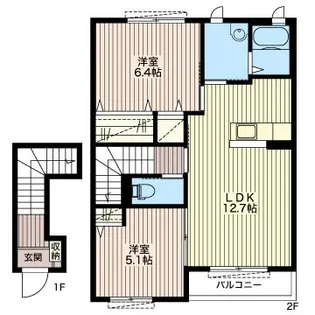 ベイサージュIV【2階】の間取り