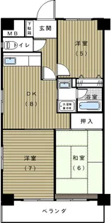アートパレス高島【5階】の間取り