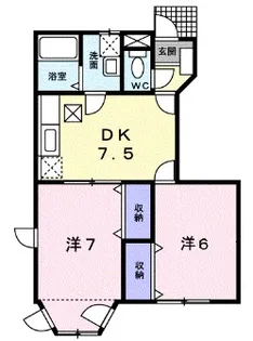 キャッスルビューカトウ【1階】の間取り