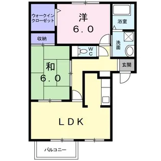 フォブール紅陽B【2階】の間取り