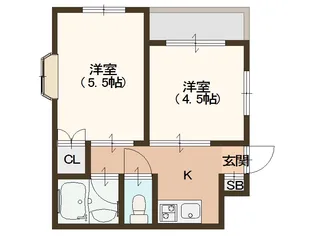 大阪府大阪市西成区南津守4【マンション】の間取り