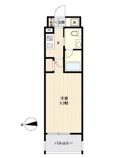 オーキッドレジデンス蔵前【9階】の間取り