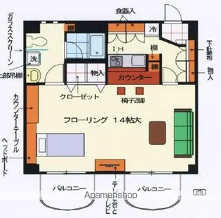 メゾン十番丁【4階】の間取り