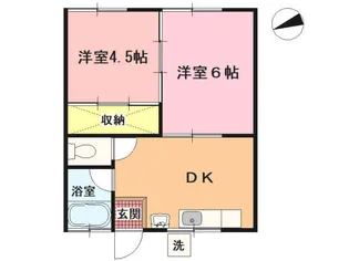瓶山ハイツ【1階】の間取り