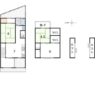 京都府京都市中京区聚楽廻西町【一戸建】の間取り