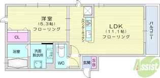 D-ROOMグッチ7【3階】の間取り