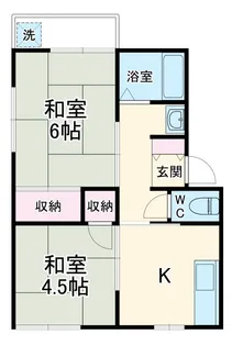 コーポ小川【1階】の間取り