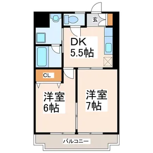 エコライフ・マンション・つぼみ壱番館【7階】の間取り