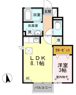ラ・ル-チェ【1階】の間取り