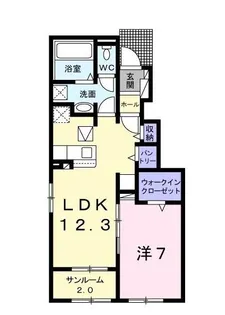 ディリジェントファイブC【1階】の間取り