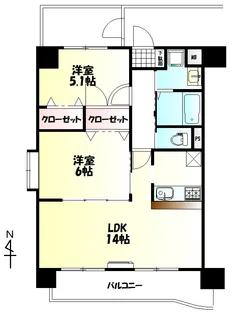 BLUE PINE愛子【2階】の間取り