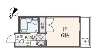シティーハイツ堀之内【4階】の間取り