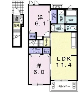 ブライト岡崎【2階】の間取り