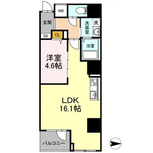 La neige 中山下【5階】の間取り
