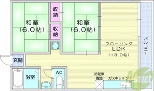 沼田ハイツ【4階】の間取り