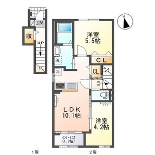 ティーノ フェリーチェ 33【2階】の間取り