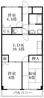 サンセール二軒屋west【3階】の間取り