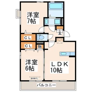 セジュール(小山)【2階】の間取り