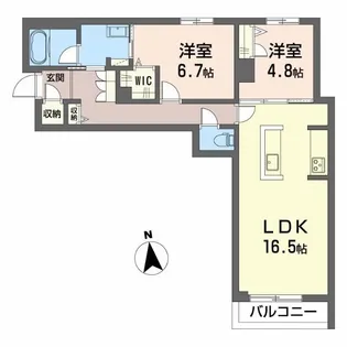 シャーメゾン蘇原新栄【2階】の間取り