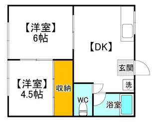 さつきコーポA棟【1階】の間取り