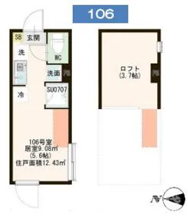 ハーモニーテラス西亀有III【1階】の間取り