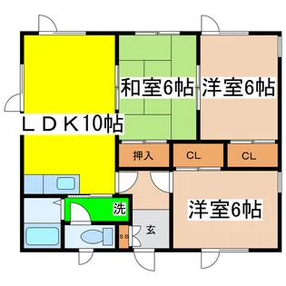 リースハウスパイオニア【2階】の間取り
