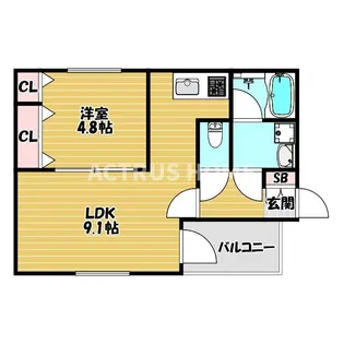大阪府大阪市阿倍野区阪南町1【アパート】の間取り
