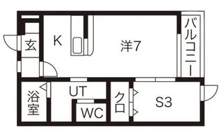 サニーキャッスル【1階】の間取り