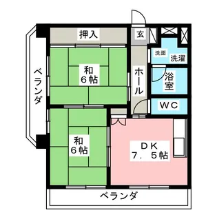 ベレッツァ白山【2階】の間取り