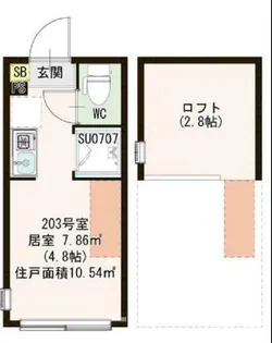 nano comfort杉並【2階】の間取り
