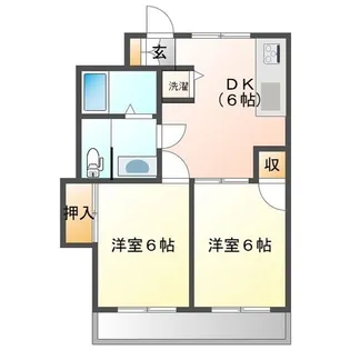 ヴィアーレヤマザキ【1階】の間取り