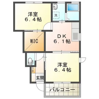 ヒュドールヒューレーJ【1階】の間取り