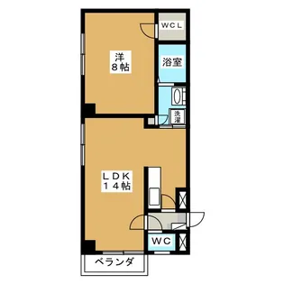 ビュー雷神2【5階】の間取り