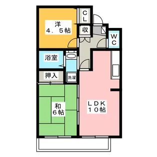 2LDKの間取り画像