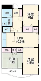 エトワール【1階】の間取り