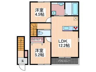 プランドルkumano【2階】の間取り