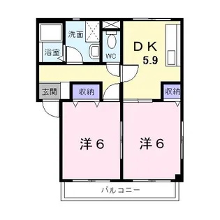 広島県廿日市市陽光台3【アパート】の間取り