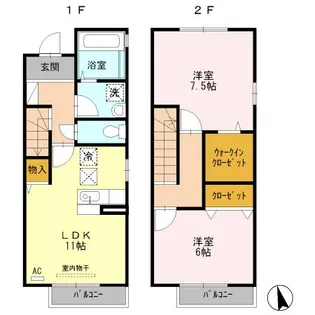 静岡県沼津市下香貫【一戸建】の間取り