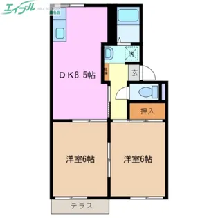 サニーヒル松ノ木 B棟【1階】の間取り