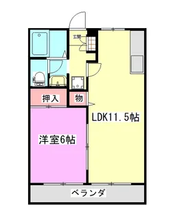 グランデサカイA棟【2階】の間取り