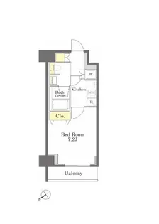 Dimus勝どき【5階】の間取り