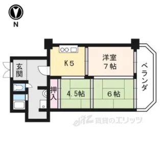 西陣ロイヤルハイツ【3階】の間取り